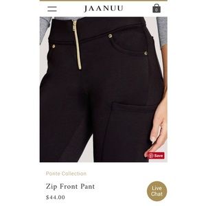 Jaanuu Scrub: Zip front yoga pant
